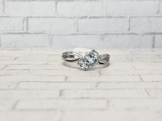 Size 10 Sterling Silver - 1006 Triple light blue