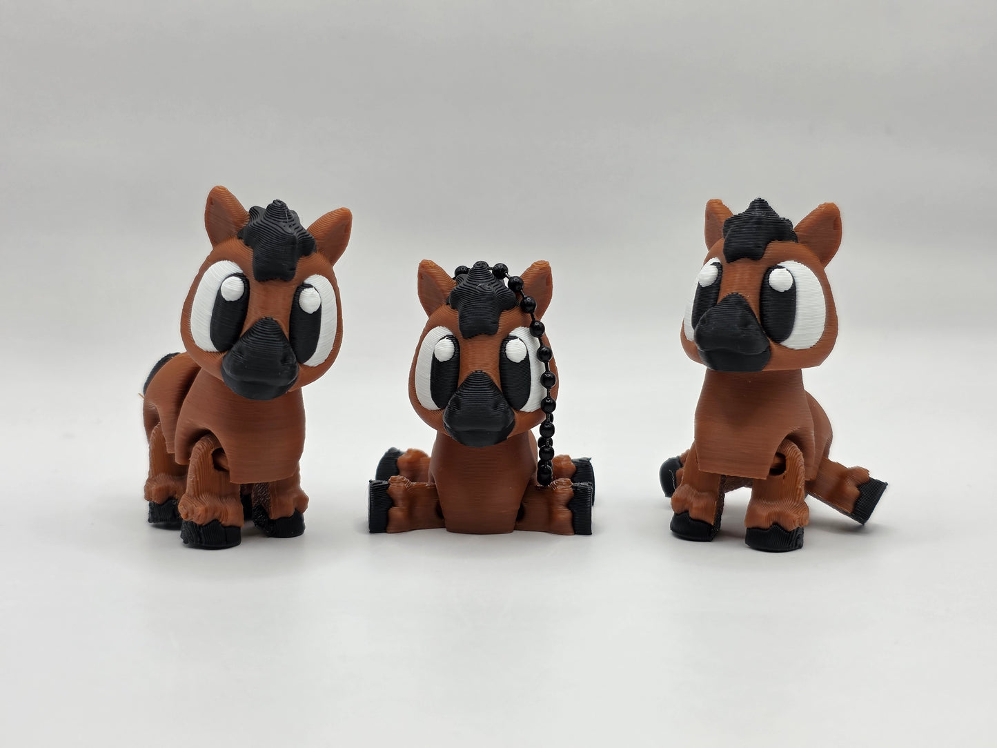 Horse - Black/Brown (Keychain also) RTS - 3D POCKET PAL