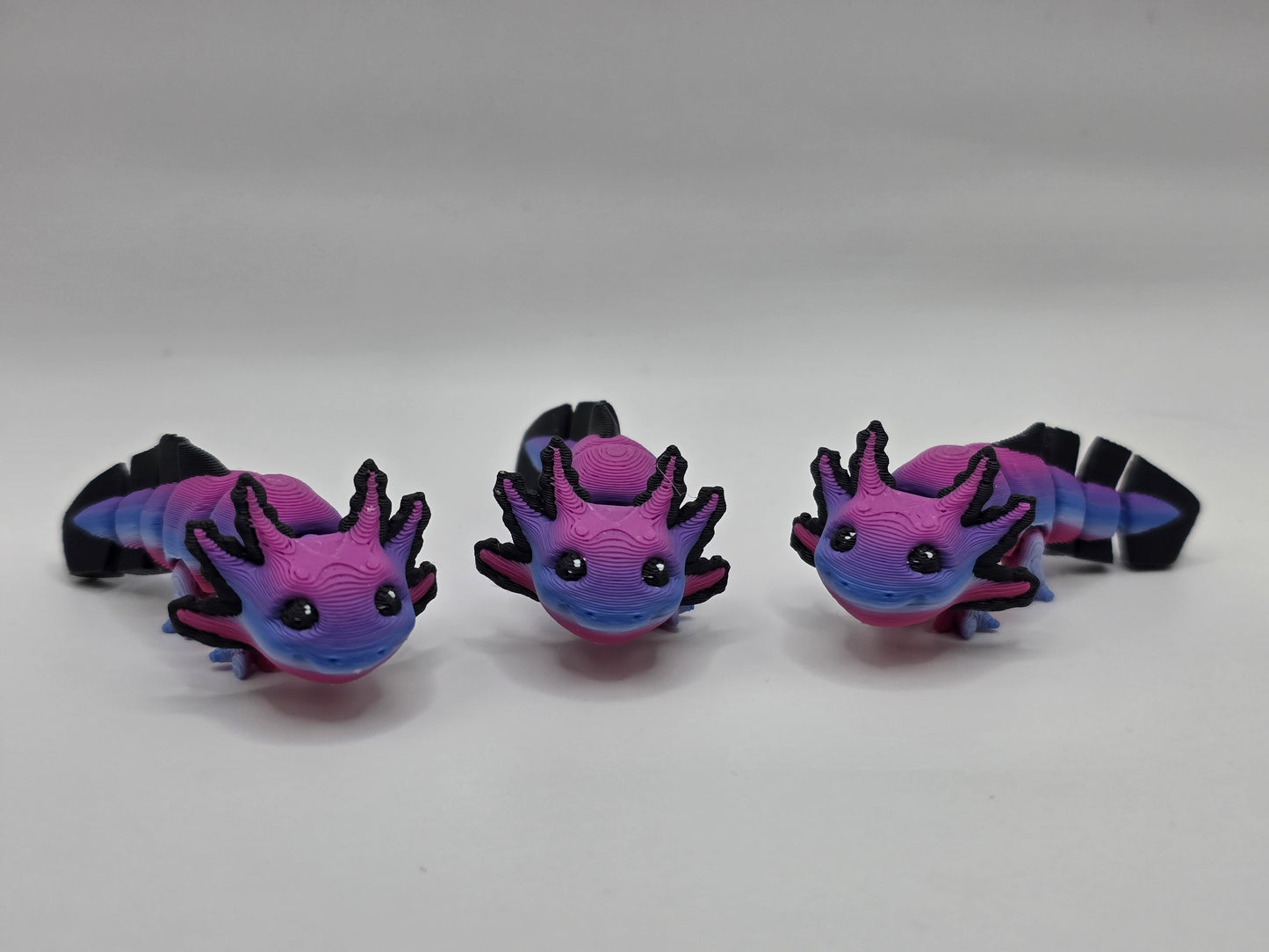 Axolotl (Pink/Purple/Blue) - 3D POCKET PAL