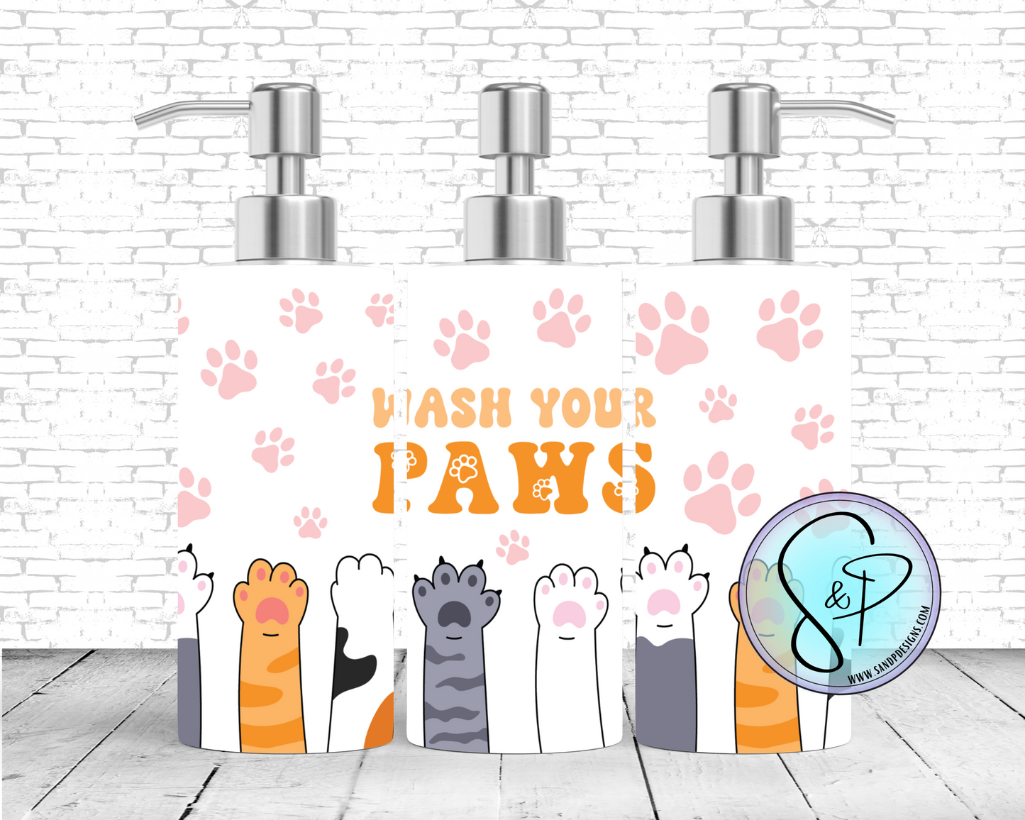 Wash your paws (cat) - Soap Dispenser
