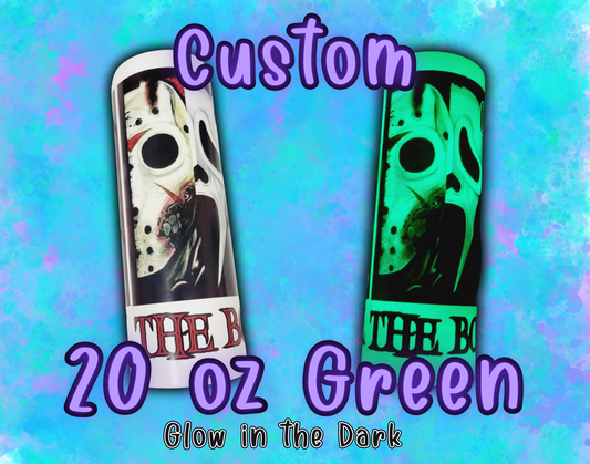 20 oz Glow in the Dark GREEN Sublimation Tumbler