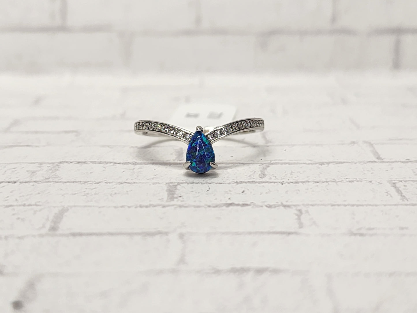 Size 7 Sterling Silver - 713 Blue Opal