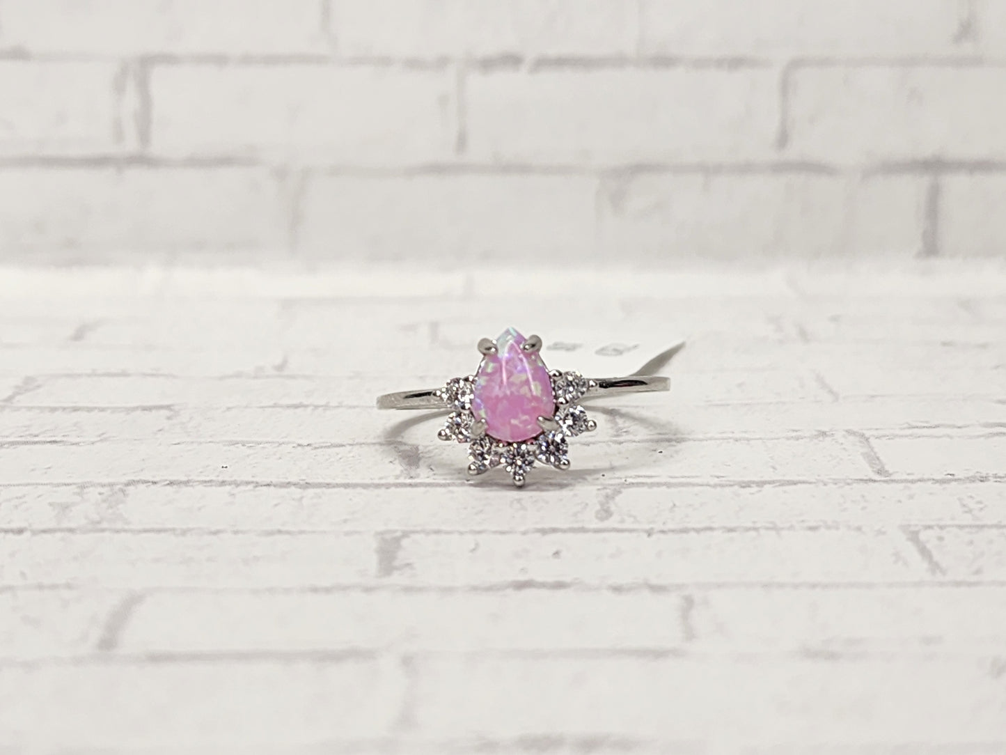 Size 7 Sterling Silver - 720 Pink Opal