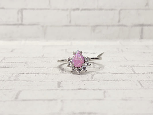Size 7 Sterling Silver - 720 Pink Opal