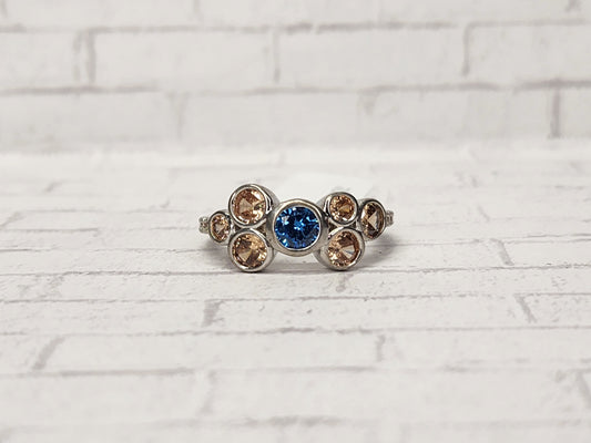 Size 7 - 7C05 Blue and Champagne