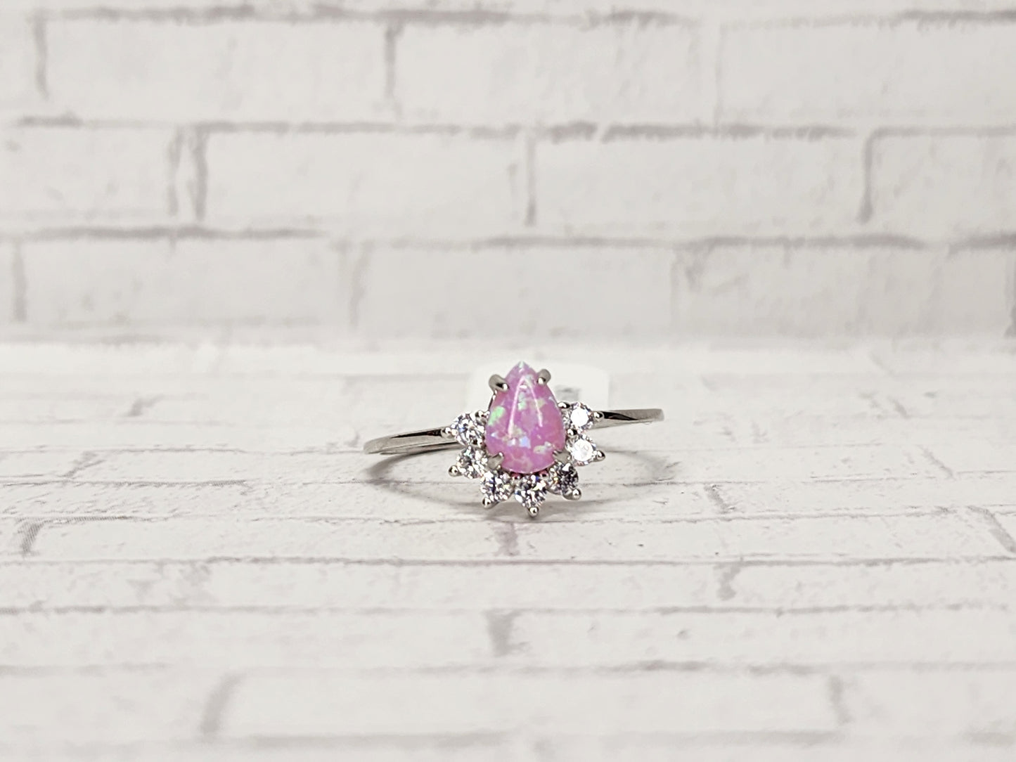 Size 8 Sterling Silver - 809 Pink Opal