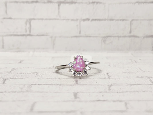 Size 8 Sterling Silver - 809 Pink Opal