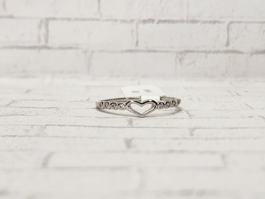 Size 8 Sterling Silver - 814 Heart Band