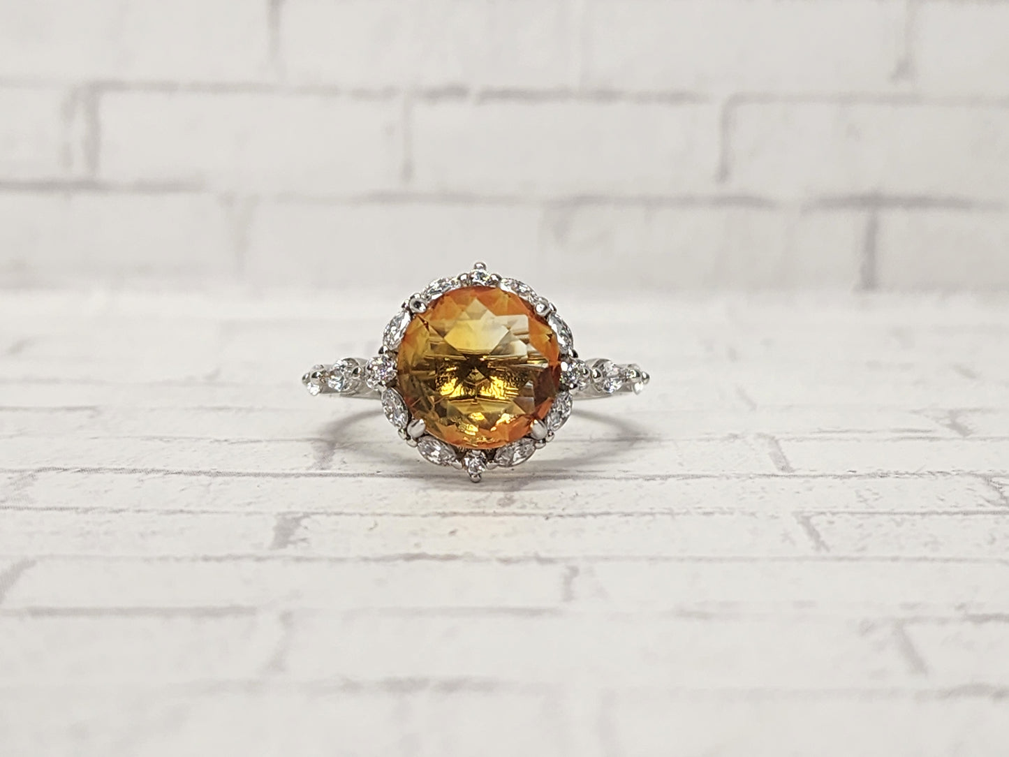 Size 8 Sterling Silver - 868 Yellow/Orange