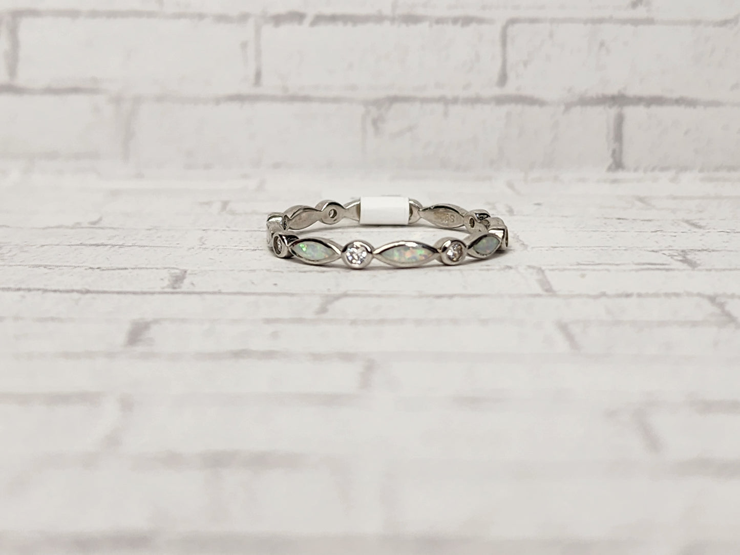 Size 9 Sterling Silver - 916 White Opal