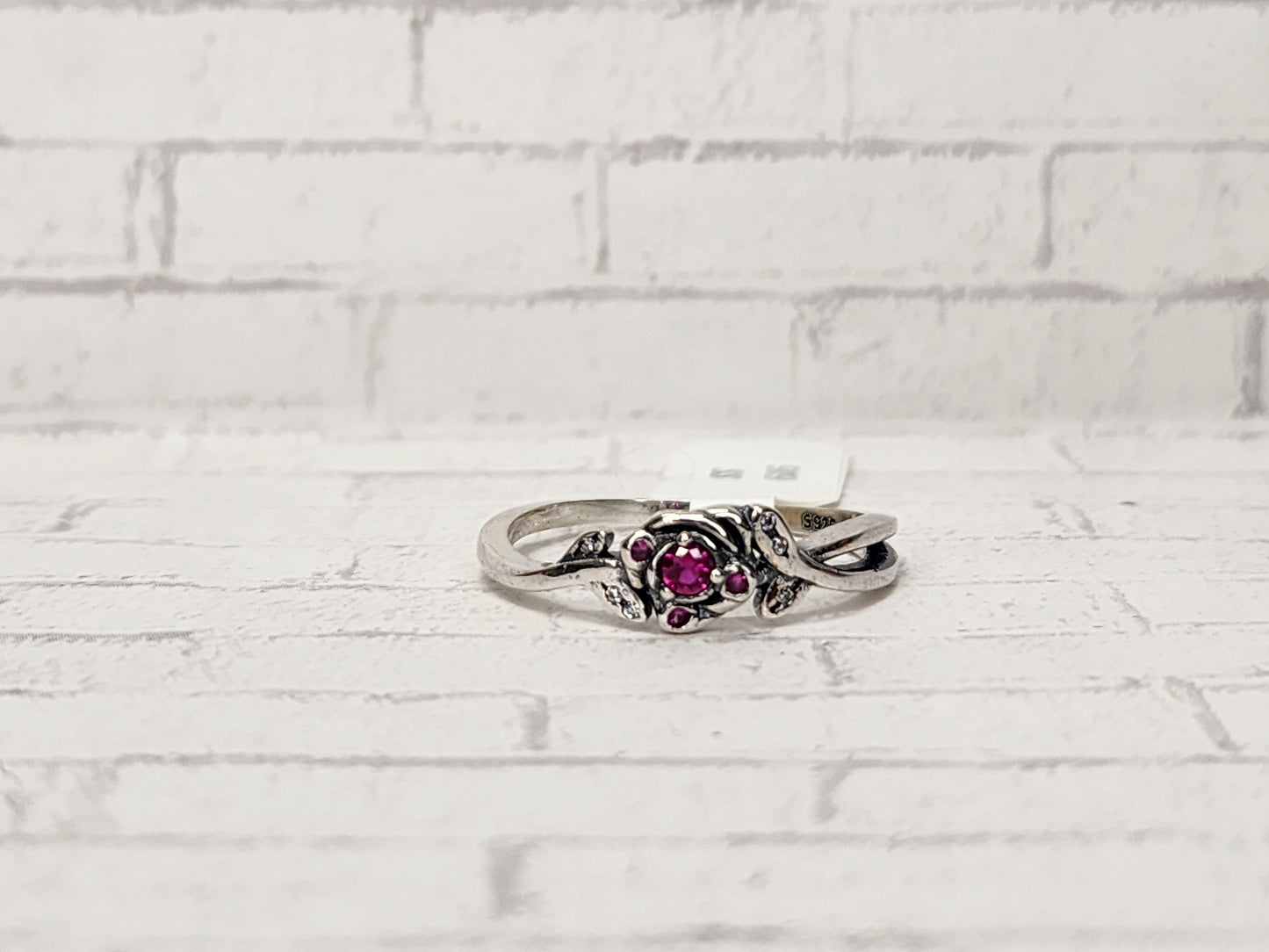 Size 9 Sterling Silver - 919 Red Rose