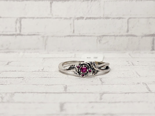 Size 9 Sterling Silver - 919 Red Rose