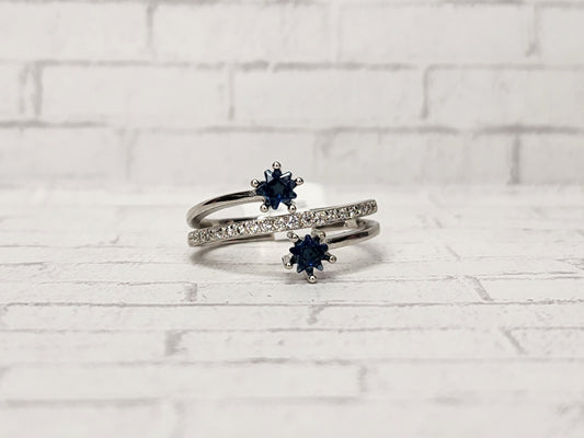Size 9 Sterling Silver - 921 Blue Stars