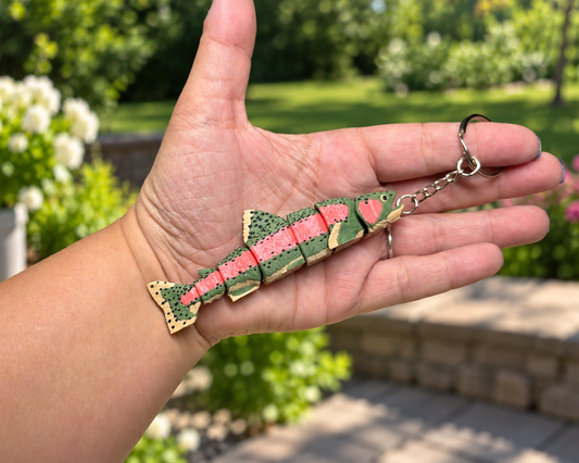 Rainbow Trout Fish Keychain