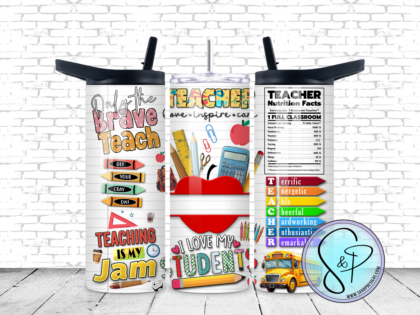 Teach Love Inspire Care (add a name) (teacher) - 20 oz