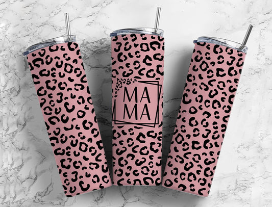 Mama Leopard Print powder pink- 20 oz.