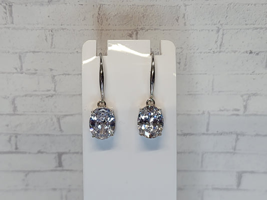 Sterling Silver Earrings E14 White Dangle