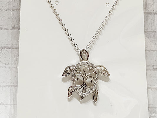 Necklace Sterling Silver - N03  Silver Turtle
