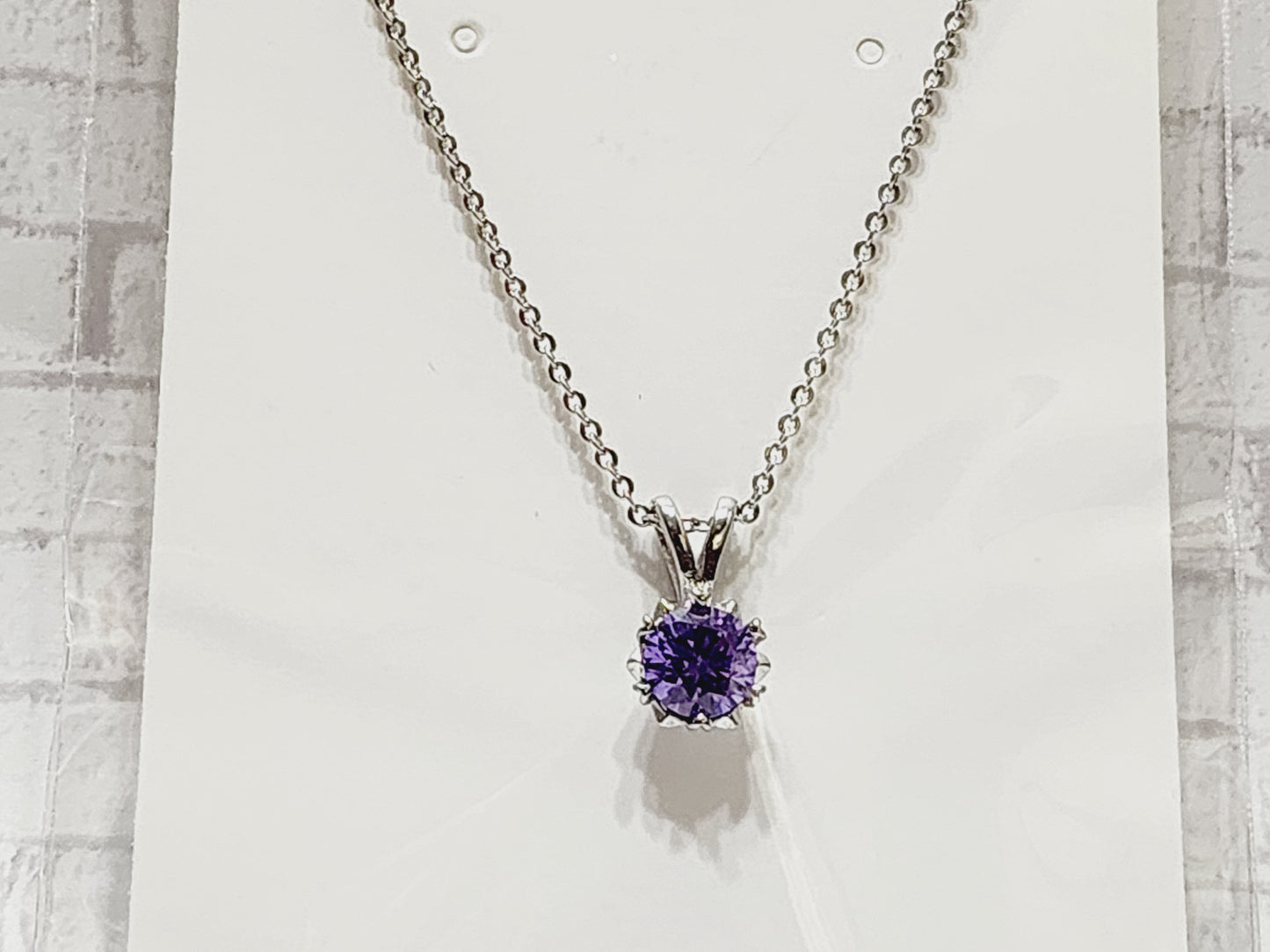 Necklace Sterling Silver - N19 Purple