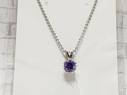 Necklace Sterling Silver - N19 Purple