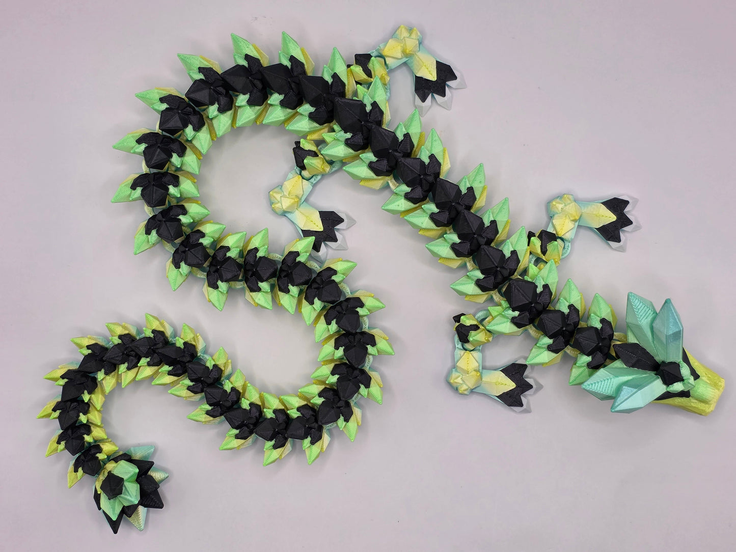 27" Crystal Dragon #2 - Green/Yellow Ombre Matte