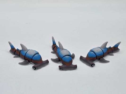 Hammerhead Shark (Brown/Blue Ombre) - 3D POCKET PAL