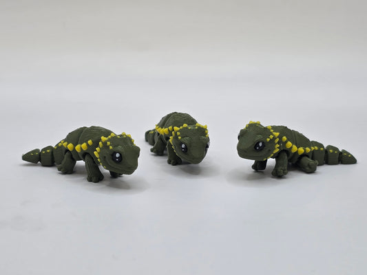 Bearded Dragon (Green/Yellow) - 3D POCKET PAL