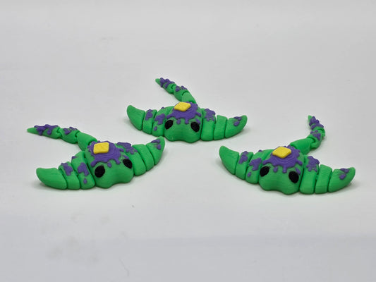 Pancake Stingray (Purple/Green) - 3D POCKET PAL