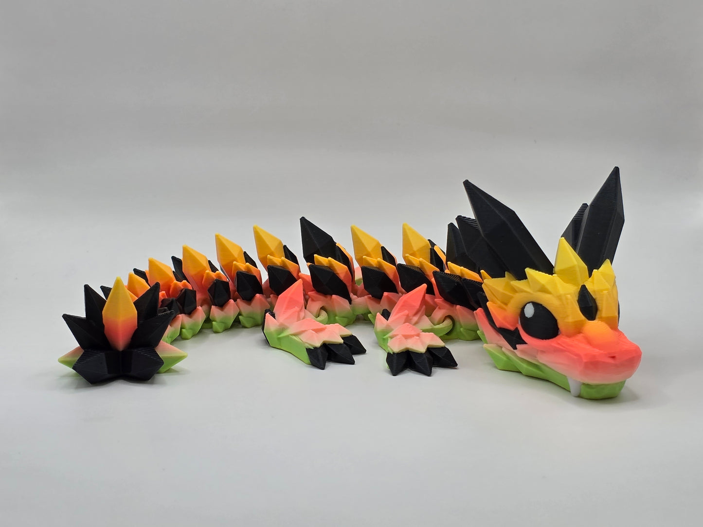 8" Matte Watermelon Crystal Dragon
