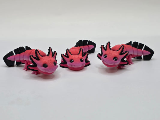Axolotl (Pink/Black) - 3D POCKET PAL