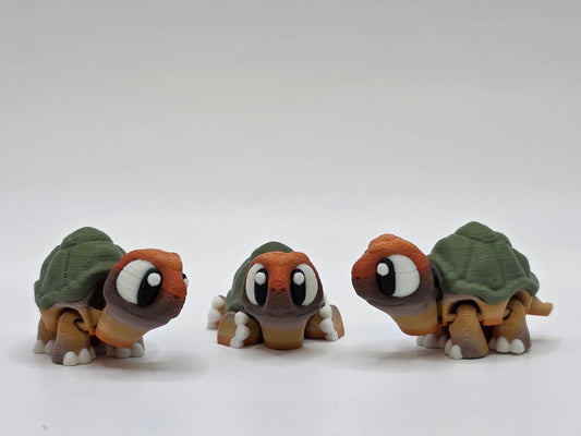 Turtle (Brown Ombre w/ Green Shell) - 3D POCKET PAL