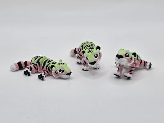 Tiger (Green/Pink ombre) LIMITED EDITION - 3D POCKET PAL
