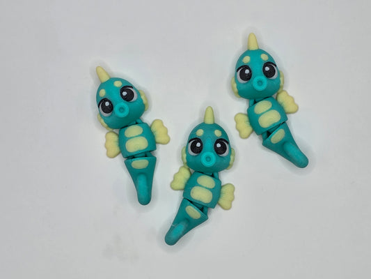 Seahorse (Teal/Yellow) - 3D POCKET PAL