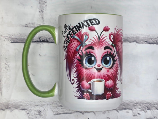 Before Coffee, Fully Caffeinated (Green) - 15 oz MUG