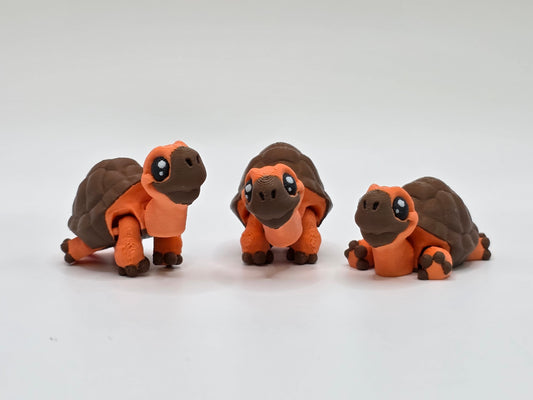 Turtle (brown/orange) - 3D POCKET PAL