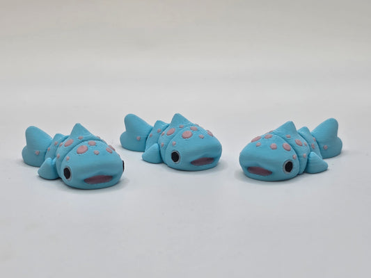 Whale Shark (Light Blue w/ Light Pink Spots) - 3D POCKET PAL