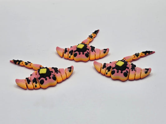 Pancake Stingray (Pink/Orange) - 3D POCKET PAL
