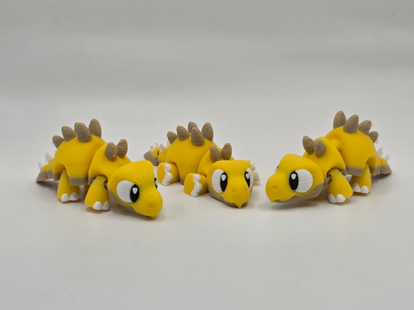 Dino Stegosaurus (yellow) - 3D POCKET PAL