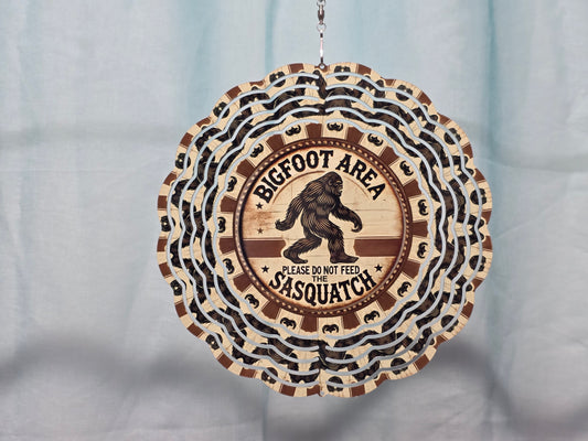 BIGFOOT AREA Please do not fee the Sasquatch - 8" WIND SPINNER