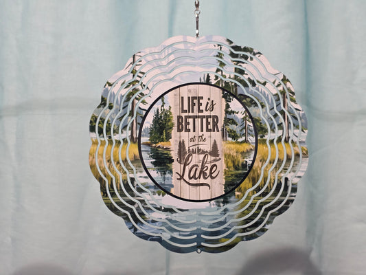 Life is better at the Lake - 8" WIND SPINNER
