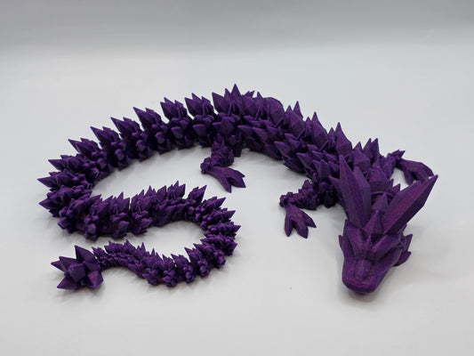 Crystal Dragon (Purple Glitter) - LARGE 24"