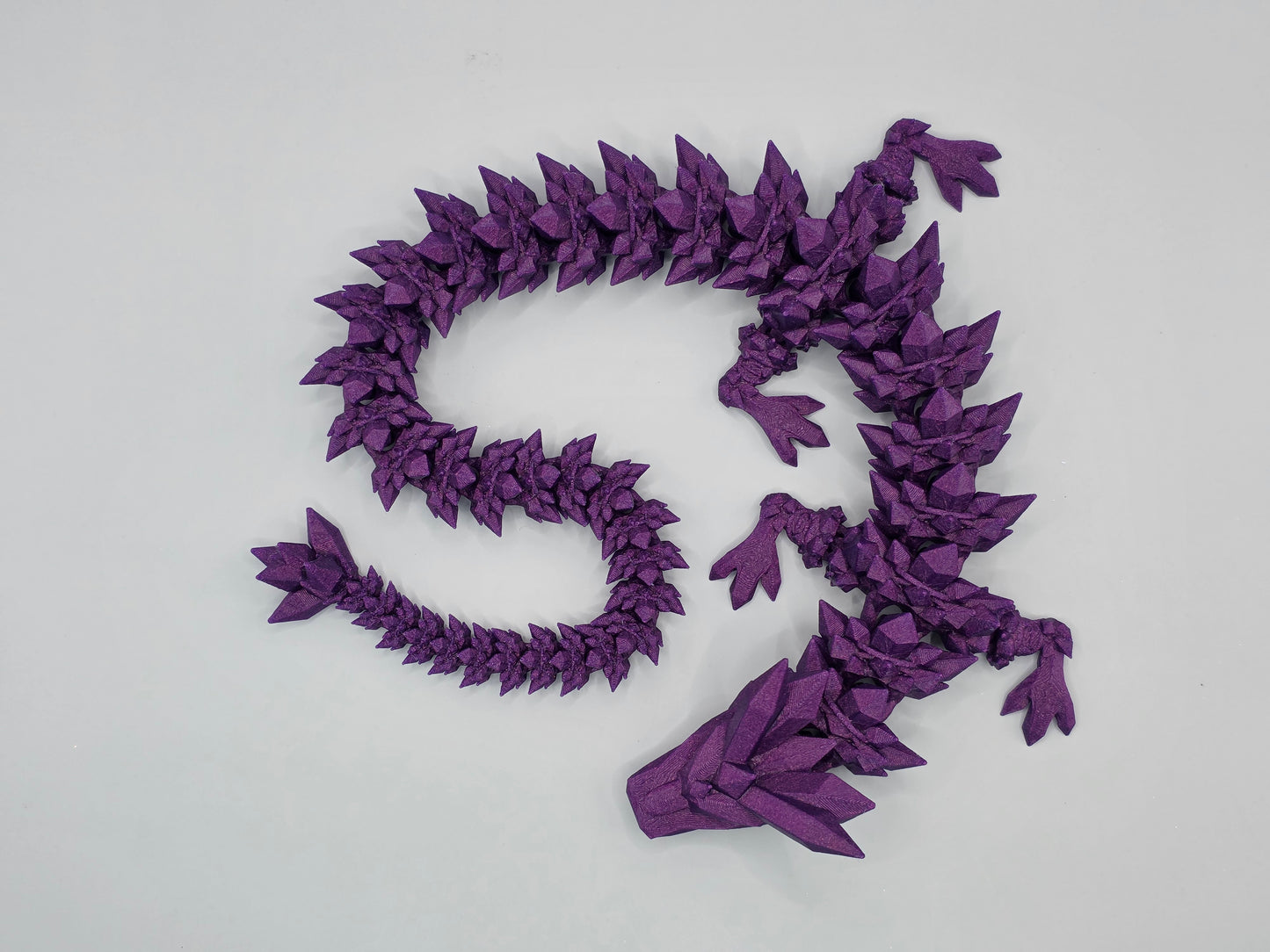 Crystal Dragon (Purple Glitter) - LARGE 24"