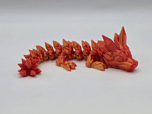 RTS Orange/Red Silk Crystal Dragon (Small)