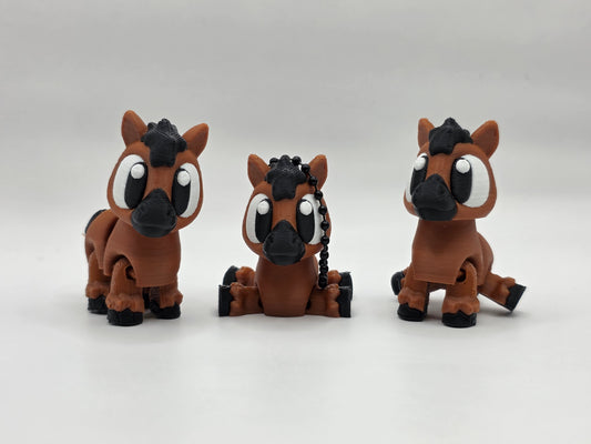 Horse - Black/Brown (Keychain also) RTS - 3D POCKET PAL