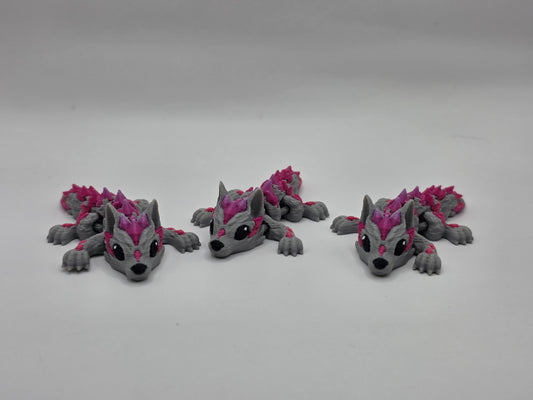 Crystal Wolf (Pink)- 3D POCKET PAL