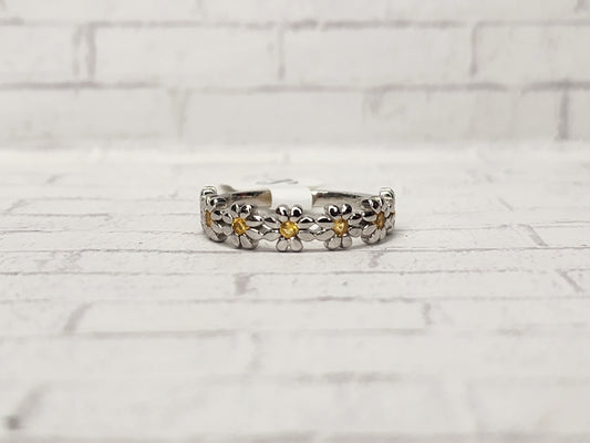 Size 7 Sterling Silver - 707 Yellow Flowers