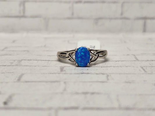 Size 7 Sterling Silver - 711 Blue Opal