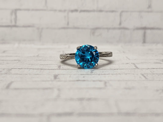 Size 8 Sterling Silver - 863 Blue