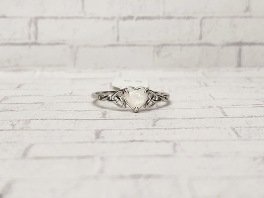 Size 9 Sterling Silver - 917 White Opal