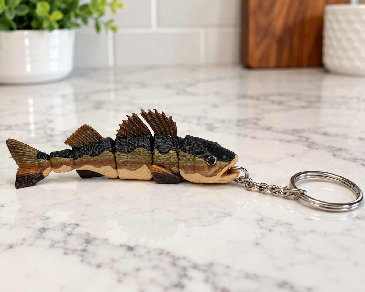 Walleye Fish Keychain
